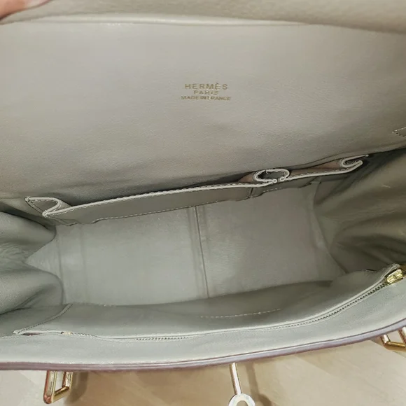 Hermes Ultraviolet Togo Leather Dove Gray Jypsiere 28 Bag - Picture 12 of 15